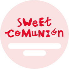 Cargar imagen en el visor de la galería, Recordatorio redondo Sweet comunión rosa